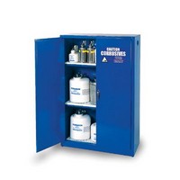 Eagle Manufacturing Company CRA-4510 Eagle 45 Gallon Blue Two Shelf With Two Door Self-Closing Acid And Corrosive Safety Storage
